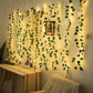 1pc LED Green Leaf Fake Plants String Lights, (2m/6.56ft 20 Led)