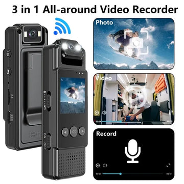 Mini Body Camera WiFi Video Recorder 1080P Wearable Night Vision