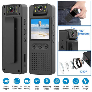 Mini Body Camera WiFi Video Recorder 1080P Wearable Night Vision