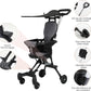 LinJie Baby Stroller,2 in 1 Convertible Baby Stroller,Compact Stroller with One-Hand Fold、Adjustable Canopy、Anti-Shock Toddler