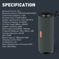 V5.3 Bluetooth Speaker Battery capacity: 2000mAh/7.4Wh