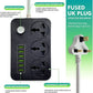 POWER SOCKET 6USB Ports POWER CORD:2M