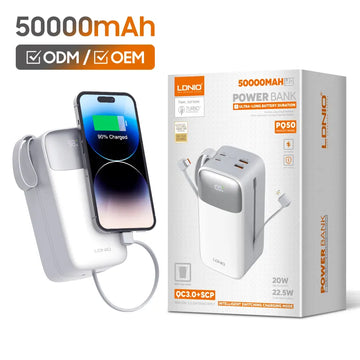 30000mah/111WH TC:22.5W/SCP +Lightning:PD 20W Total Power: 22.5W Ma