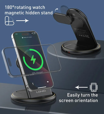 ]LDNIO 5 in 1 Wireless Charger Stand Smartwatch TWS Headset Magnetic Wireless Charger