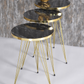 Set of 4) Black /white Goldy side tables Set /Coffee