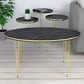 Table White/ Black Ellipse Set Gold Cream Wire Side Table/Coffee