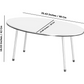 Table White/ Black Ellipse Set Gold Cream Wire Side Table/Coffee