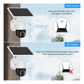 Solar Camera Outdoor Waterproof Wireless iP Camera Solar Panel PTZ Power Camera Home Security CCTV Video Surveillance 12v 3600mh Camera Battery With Soler Plate Human Detection, Night Vision, Full Ptz,sd Card + Cloud Storage,waterproof, V380 Pro