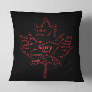 Sorry Multiple Languages Cushion