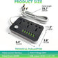 POWER SOCKET 6USB Ports POWER CORD:2M